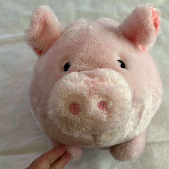 FAB NY Jumbo Plush Piggy Bank Pink Hug Me & Fill Me - Picture 1 of 12